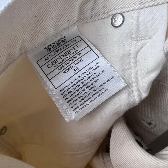 Carhartt WIP Newel Pant White - Natural - Picture 6 of 6